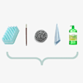 Miniatyrbild 3 av 5: Diskhohylla Retractable Hollow Drain Hängande Stång Design Plast Svamp Hållare för Kök Diskho
