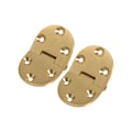 Miniatyrbillede 5 af 5: 2 stk. messing butler bakke hængsel rund kant 2-1/2\"x1-1/2\" med skruer folde flap