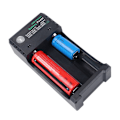 Miniatyrbillede 3 af 5: Bærbar hurtigoplader 2 slots 18650 batterioplader til genopladelige batterier