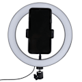 Miniatyrbilde 4 av 5: UN-260 LED-ringlampe med tre farger, trinnløs dimming og bueoverflate, 26 cm, 26 W