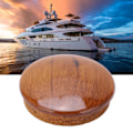 Miniatyrbillede 1 af 8: Marine Rat Styrehjul Center Cap 63.5mm/2.5in Teak Træ Glans Finish til Yachter Både