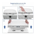 Miniatyrbild 3 av 5: Tåligt Toalettsits med Rostfria Gångjärn, Ergonomisk D-form Säkerställer Användarkomfort, Snabbkopplingsmekanism för Enkel Demontering, Kompatibel