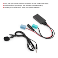 Miniatyrbillede 7 af 8: 6-polet Bluetooth-lydkabel til bilstereo AUX-IN-adapter med mikrofon, der passer til Clio/Espace/Megane