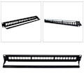 Miniatyrbilde 2 av 5: 19 tommers 24-porters monterbar data patch panel CAT6 nettverkskabel rack (moduler ikke inkludert)