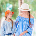 Miniatyrbild 4 av 4: Grodhatt Hink Solhatt för Kvinnor Grod Hinkhatt Sommar Orange