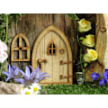 Miniatyrbild 7 av 7: Träfédörrar, Utskurna Träälvdörrar för DIY Julpyssel, Slät Yta Omålade Träfédörrar 20 st