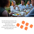 Miniatyrbillede 7 af 8: 6 stk. tomme terninger DIY ubehandlede terninger blokke undervisning fest puslespil 6-sidede terninger plastik terninger orange