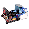 Miniatyrbillede 5 af 5: DIY Åbent Design Aluminiumlegering M-ATX Computer Kabinet Overclocking Test Platform (Fuld Sort S)