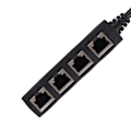 Miniatyrbilde 6 av 8: RJ45 Splitter Adapter 1 til 4 Port Jevn Overføring Utmerket Tilkobling Nettverkskabel Adapter