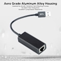 Pikkukuva 8 / 8: USB C - Ethernet-sovitin, jossa valo USB Type C - RJ45 Gigabit-kaapelimuunnin tabletille, musta