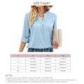 Miniatyrbild 4 av 4: Dam Långärmad Topp Enfärgad V-ringning Lös Passform Pullover Blus för Vardagsbruk Arbete Gata Himmelsblå XXL