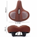 Miniatyrbild 2 av 5: Överdimensionerad Bekväm Cykelsadel för Män Kvinnor, Memory Foam-vaddering för Förbättrat Stöd, Smart Utskärning Minskar Trycket och Förhindrar Svettning