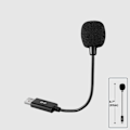 Miniatyrbild 8 av 8: Kompakt Kristallklar Röst Mini USB-Mikrofon för Bärbara och Stationära Datorer, Högupplöst Ljudmikrofon med Inbyggt USB-Ljudkort för