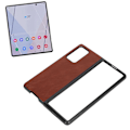 Miniatyrbillede 4 af 8: Læder Cover til Samsung Galaxy Z Fold 2 Stødsikkert Telefonbeskyttende Cover ShellBrun