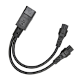 Miniatyrbillede 7 af 8: Splitter-strømstikledning IEC320 C14 han til dobbelt IEC320 C5 hun strømkabel til bærbar computerstrømadapter 100-250V