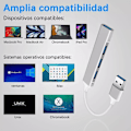 Miniatyrbild 8 av 8: USB C Hubb För Enheter Med Typ C-Port, Bred Användning 4 USB-Portar Adapter Expander Med Användarvänlig Design, Portabel Och Lätt Att Flytta Mellan