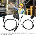 Miniatyrbild 8 av 8: U94 PTT-adapter Push-to-Talk-knapp Walkie Talkie Militär Headset-kontakt Ersättning för BAOFENG UV‑5R
