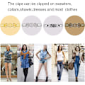 Miniatyrbilde 3 av 5: 4 stk Retro Cardigan Clip Genser Krage Clip Sjal Klips D