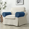 Miniatyrbild 2 av 5: Set om 2 Jacquard Stretch Soffa Fåtölj Armstödsskydd Anti-Slip Möbelskydd Armstödsskydd för Soffa Recliner