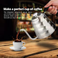 Miniatyrbild 2 av 5: 304 Rostfritt Stål Häll Över Kaffe Gåshals Vattenkokare Tekanna med Termometer Hem 1.2L
