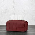 Miniatyrbillede 2 af 5: Dobbelt formål Tissue Box Cover, PU Læder Rektangel Tissue Box Cover Tissue Box Holder Badeværelse Tilbehør, 7 \"x 4.3 \" x 3.1 \"