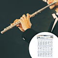 Pikkukuva 1 / 8: Huilun sormitusnuottitaulukko Aloittelijan opiskelijan harjoitteluopetusvälineet Instrumenttitarvikkeet L(56x40cm)