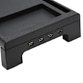 Miniatyrbilde 3 av 5: Monitorstativ med 3 USB-utganger, ergonomisk, solid plast, enkel montering, skrivebordsstativ for bærbar PC, skriver, TV