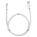 Miniatyrbild 2 av 2: 1m/3,3ft Bärbar Mjuk Datakabel Micro Usb Snabbladdningskabel med Magnetisk Ring