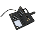 Miniatyrbild 8 av 8: Plånbok Flip Case Imitation Läder Skyddande Plånbok Case Korthållare med Dragkedja för A03S Svart