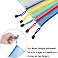 Miniatyrbild 5 av 5: Färgkodad Organizer, Slitstarka PVC-materialfickor för enkel förvaringslösning, Mesh-blixtlåspåsar, A4-blixtlåspåsar för kontorsmaterial