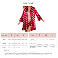 Miniatyrbild 1 av 2: 4 st Kvinnor Pyjamas Set Casual Bältesrock Spets Bralette och Shorts Sovkläder Set för Hemma Vinröd Hjärta (Rock + Bälte + BH + Byxor) S