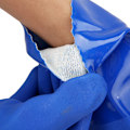 Miniatyrbillede 4 af 6: PVC Kemisk Resistens Handske Strikkede Bomuldsforet Lige Ærme Sikkerhedshandsker Skridsikre (XL)