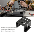 Miniatyrbild 8 av 8: 2,5-tums HDD-monteringsställ i aluminiumlegering, ihålig design, hög hårdhet, 2,5-tums hårddiskbur för 2,5-tums IDE HDD SSD, svart