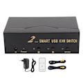 Miniatyrbild 1 av 5: 2 i 1 ut VGA KVM-switch 4 USB-port Multidator Monitor Mus Tangentbord Videodelning VGA-switch 100-240V