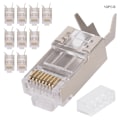 Miniatyrbilde 2 av 5: 10 stk. Skjermet RJ45 8P8C CAT7 30GIP Kommunikasjonsnettverk Serverkontakter Ethernet-kabel RJ45