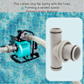 Miniatyrbillede 7 af 8: Slange Adapter T-formet Gevindpumpeforbindelse 1,5 tommer til 1,25 tommer Forbindelsesslange Plunger til Poolvedligeholdelse