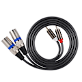 Miniatyrbilde 1 av 5: 1,5M for RCA hann til XLR hann lydadapterkabel patchkabel dobbel rad PVC-ledning
