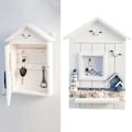 Miniatyrbilde 2 av 5: Nøkkelboks i tre, veggmontert, praktisk og praktisk nøkkelholder, oppbevaringsboks, skap