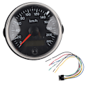 Pikkukuva 1 / 5: 85mm Nopeusmittari LCD Säädettävä Vedenpitävä 220KM/H 12V/24V Autolle Kuorma-autolle Vene Moottorille