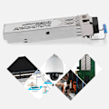 Miniatyrbilde 5 av 5: SFp gE LH80-SM1490-BIDI 80KM Gigabit Single Mode Single Fiber Transceiver Optisk Modul