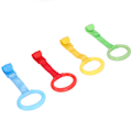 Miniatyrbillede 2 af 5: 4 stk. Baby Pull Up Ringe i Plastmaterial Ergonomisk Design Sikker Praktisk Forskellige Farver Gåhjælper til Småbørn