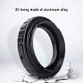 Pikkukuva 1 / 6: T2/T-kiinnitysalumiininen objektiivin sovitinrengas Canon EOS EF DSLR 650D 60D 550D -kameroille