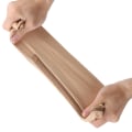 Miniatyrbillede 3 af 5: 1 par lynlås midcalf længde strømpe kompression strømper slanke leggings stræk sokker åben tå (lynlås sokker (hudfarve bronze bund) XXL)