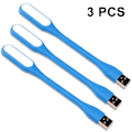 Miniatyrbillede 1 af 5: 3-pak Mini USB LED-lys, USB-lys til bærbar computertastatur, fleksibel læselampe, USB-drevet LED-lys, bærbar USB-bærbar lys