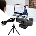 Miniatyrbild 1 av 8: 1080P webbkamera 95 graders vy med plug and play multifunktionell Full HD videokamera för inspelning konferenser