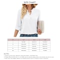 Miniatyrbild 4 av 4: Dam Långärmad Topp Enfärgad V-ringning Lös Passform Pullover Blus för Vardagsbruk Arbete Gata Vit XXL