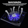 Miniatyrbillede 2 af 5: Ultra stille USB Notebook Cooler Cooling Pad Fans med LED RGB lys til PS4/PS3/Laptop