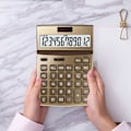 Miniatyrbild 2 av 5: Multifunktionell stor skärmkalkylator 12-bitars digital HD-skärm skyddande ögonsolarknappbatteri dubbel försäkring finansiell kalkylator praktisk