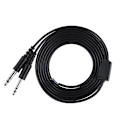 Miniatyrbillede 3 af 5: 2m/2.2yd DIY-udskiftningskabel til flyvehovedtelefoner, headset, fly 1/4'' dobbelt GA-stik