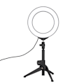 Miniatyrbillede 3 af 7: PULUZ PKT3032 Mobiltelefon Live Selfie Lampe 3 Farve Belysning Justerbar 40 LED Ring Fyldelys